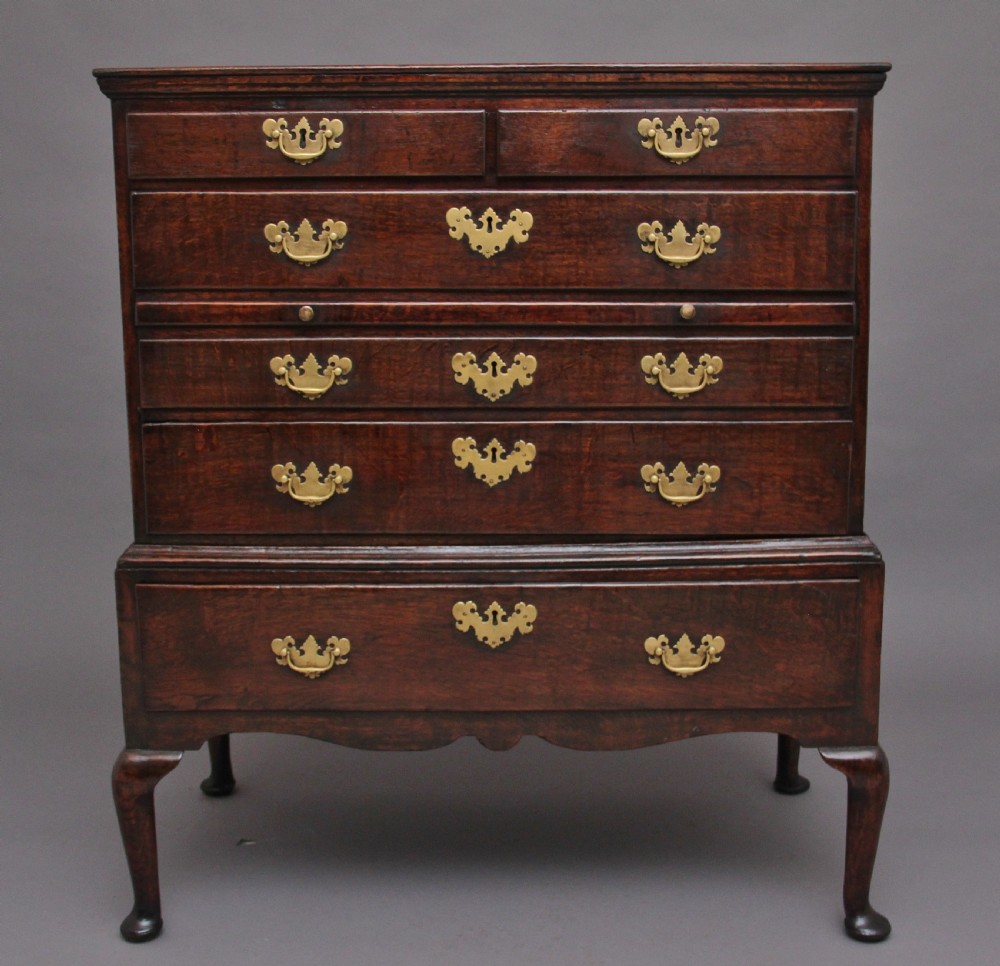 18TH CENTURY OAK CHEST ON STAND
