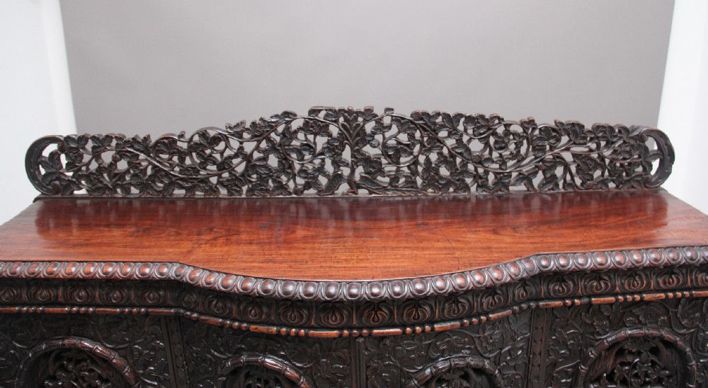 19th Century antique Anglo-Indian carved cabinet  View V