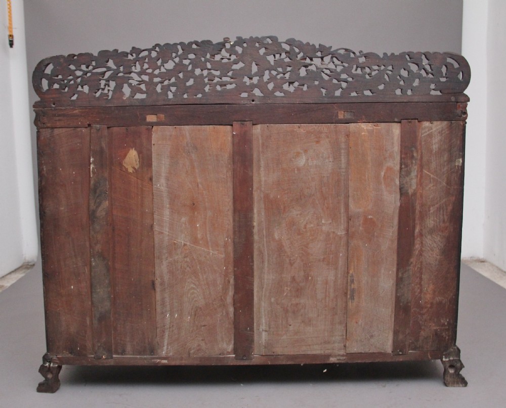 19th Century antique Anglo-Indian carved cabinet  View VIII