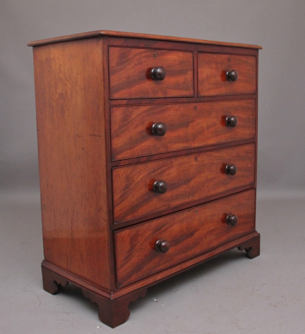 19th Century antique mahogany chest of drawers View II