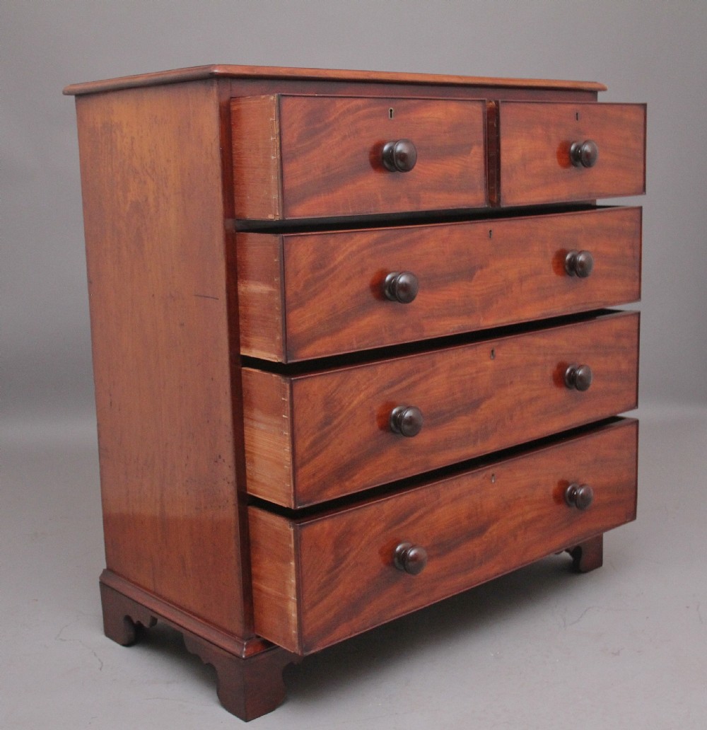 19th Century antique mahogany chest of drawers View III