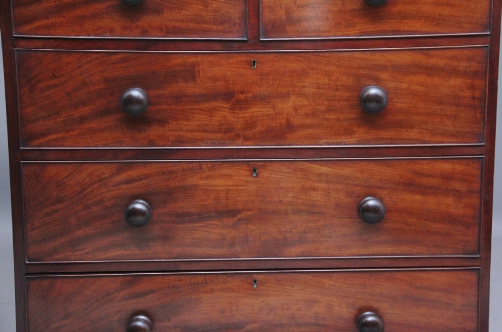 19th Century antique mahogany chest of drawers View IX