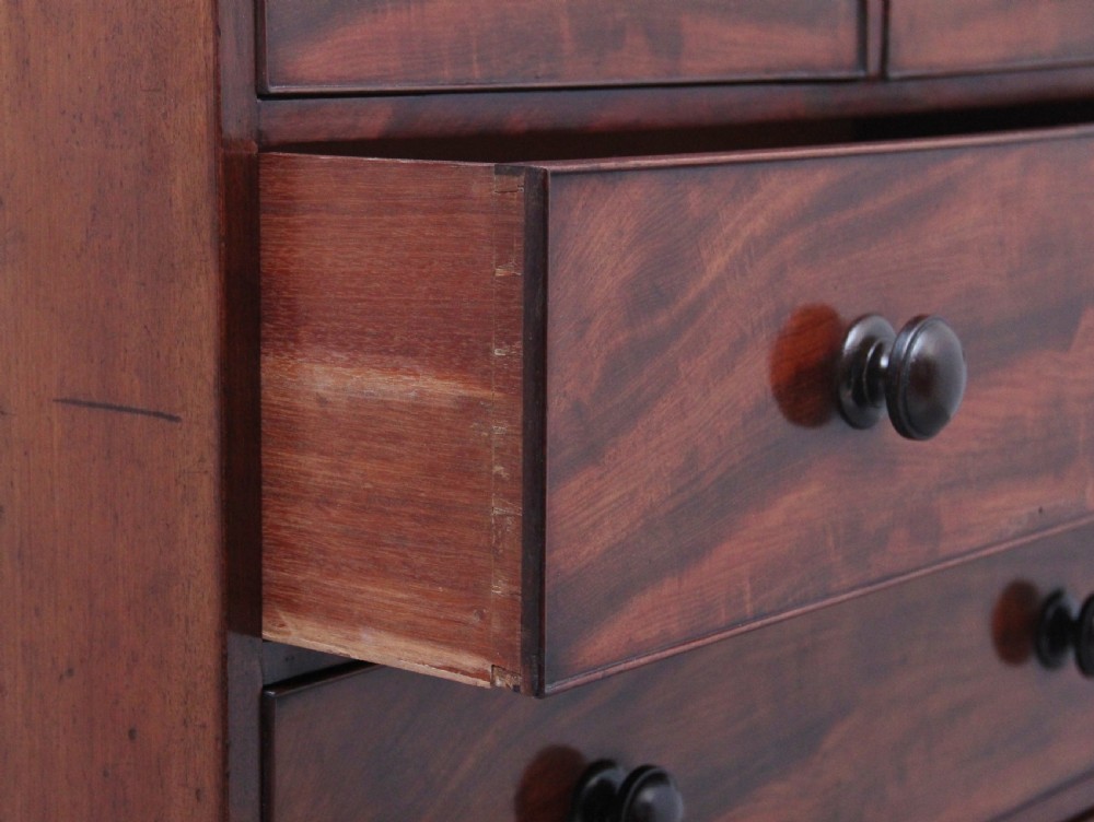 19th Century antique mahogany chest of drawers View X