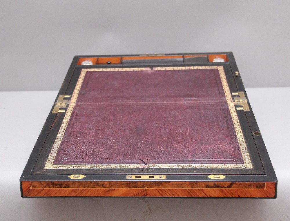 19th Century antique burr walnut writing box View III