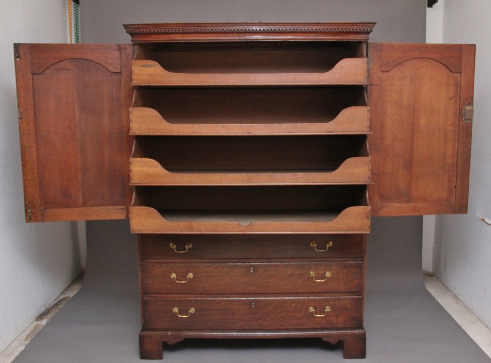 18th Century oak press cupboard View II