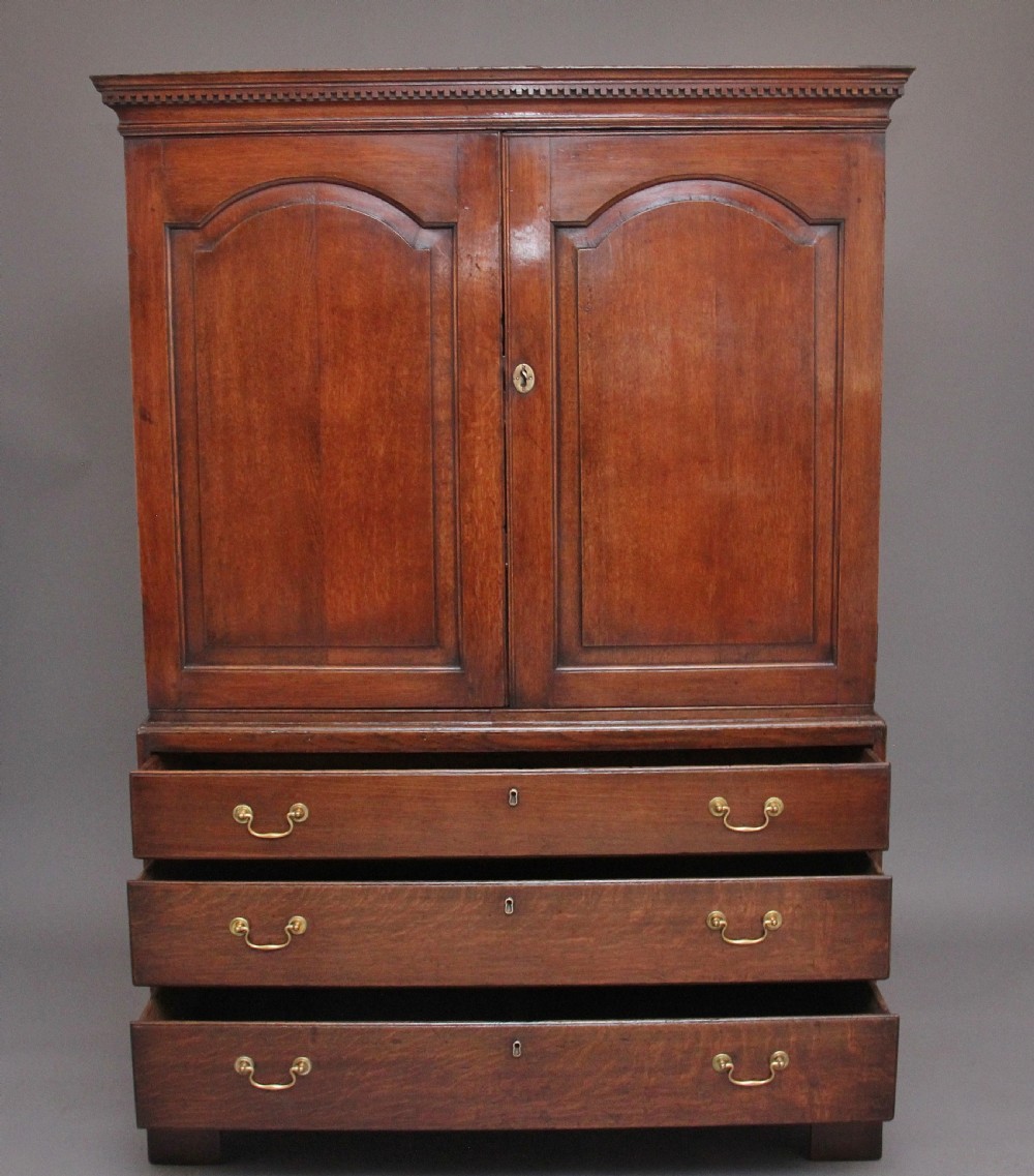 18th Century oak press cupboard View IV