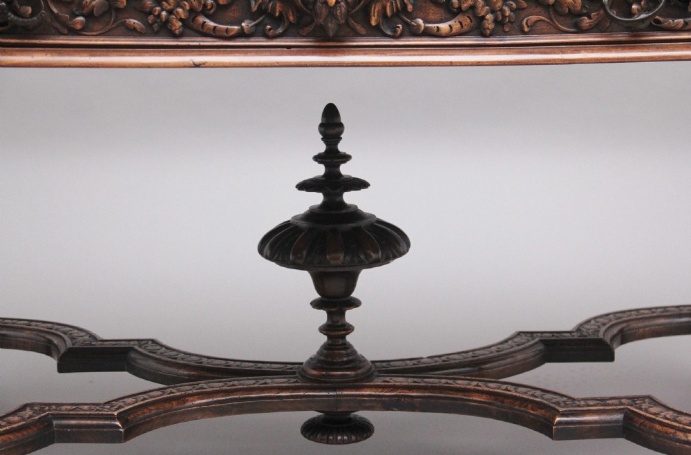 19th Century antique Italian walnut writing table View XII