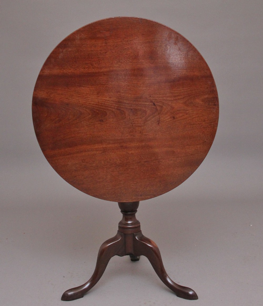 18th Century antique mahogany tripod table View II