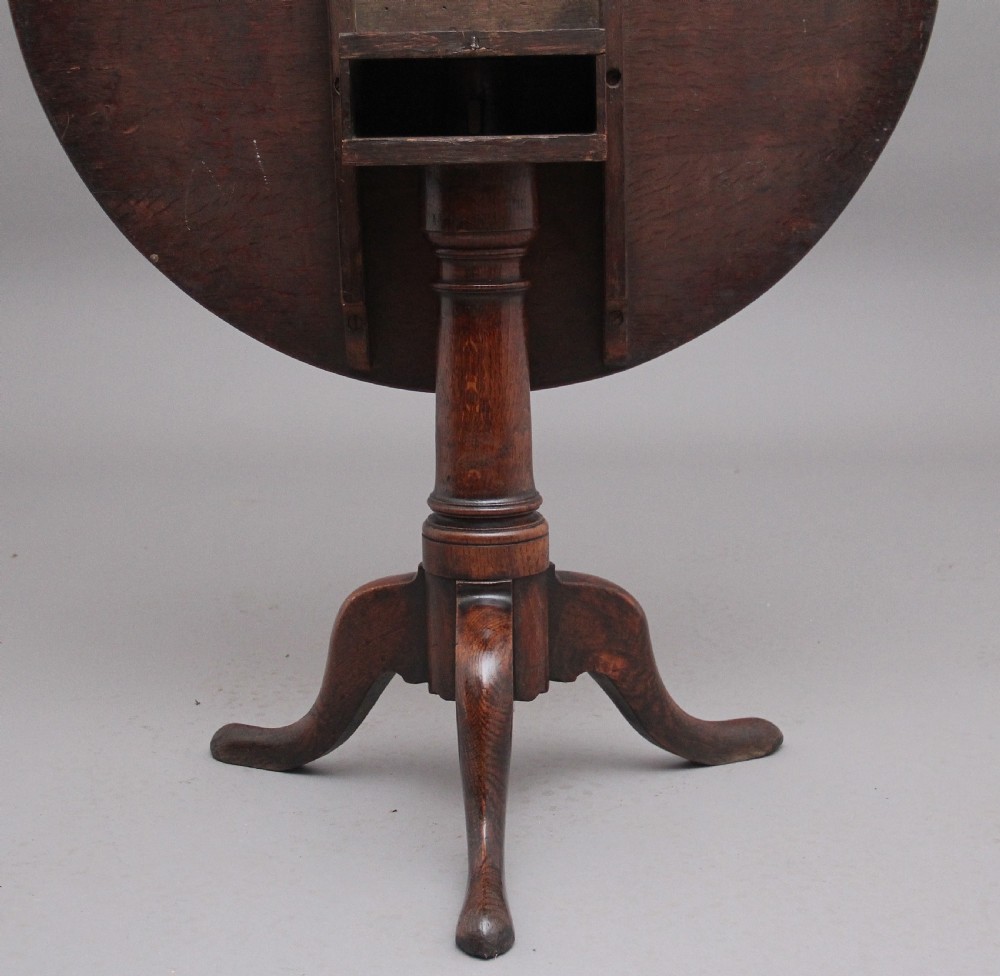 18th Century antique oak tripod table View VI