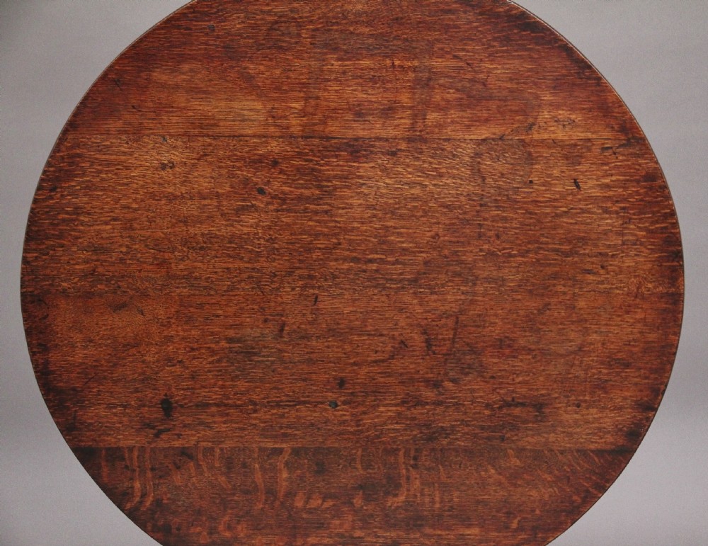 18th Century antique oak tripod table View VII