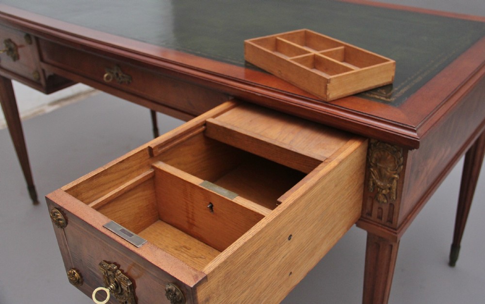 19th Century French desk and matching desk chair View X
