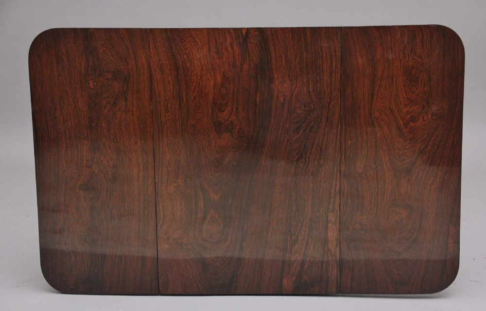 19th Century antique rosewood drop leaf side table  View X