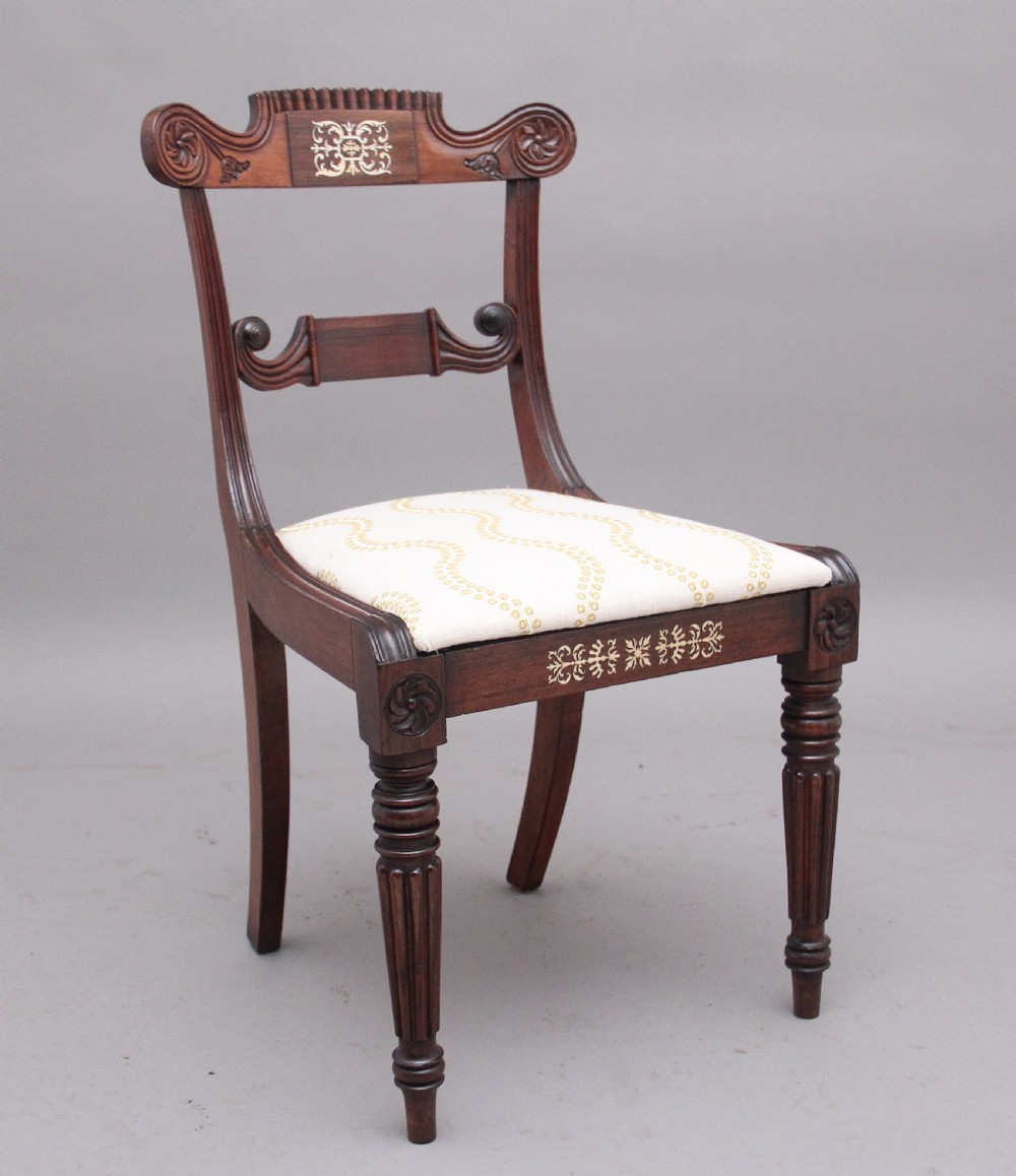 A set of five early 19th Century Anglo Indian rosewood side chairs View III