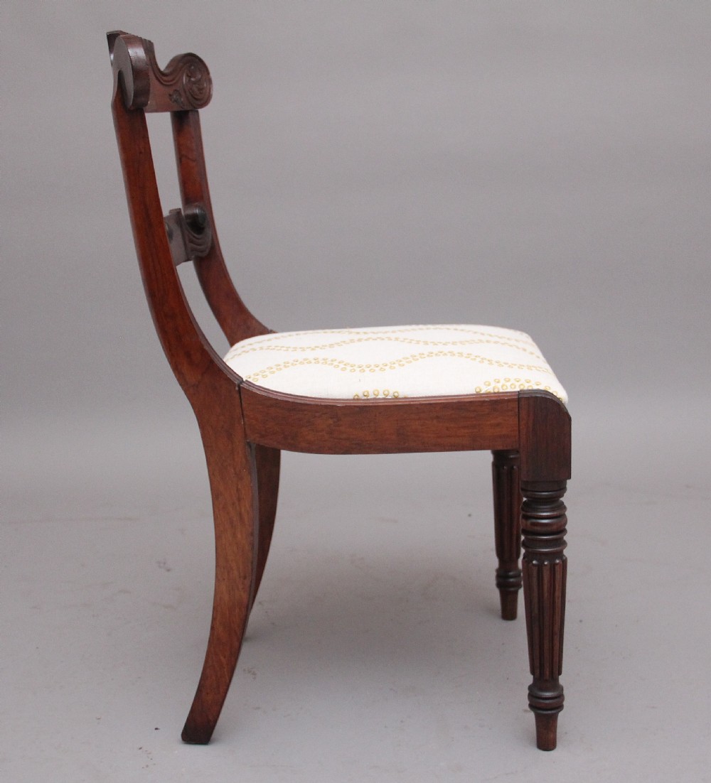 A set of five early 19th Century Anglo Indian rosewood side chairs View V