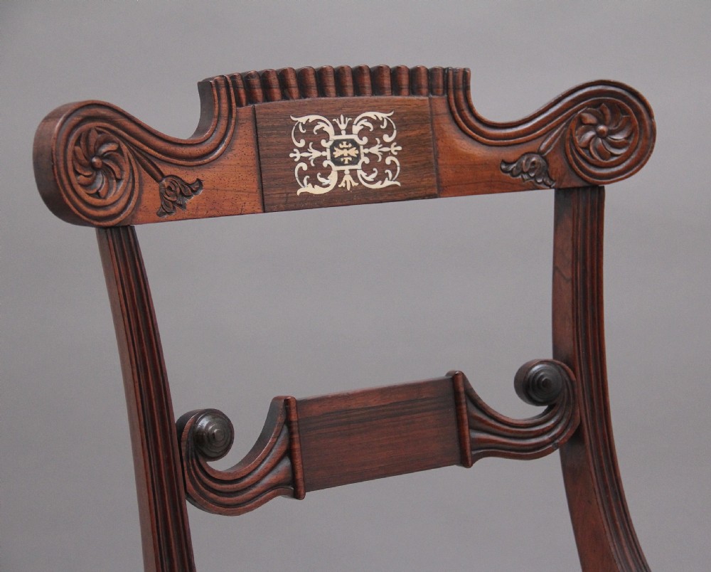 A set of five early 19th Century Anglo Indian rosewood side chairs View IX