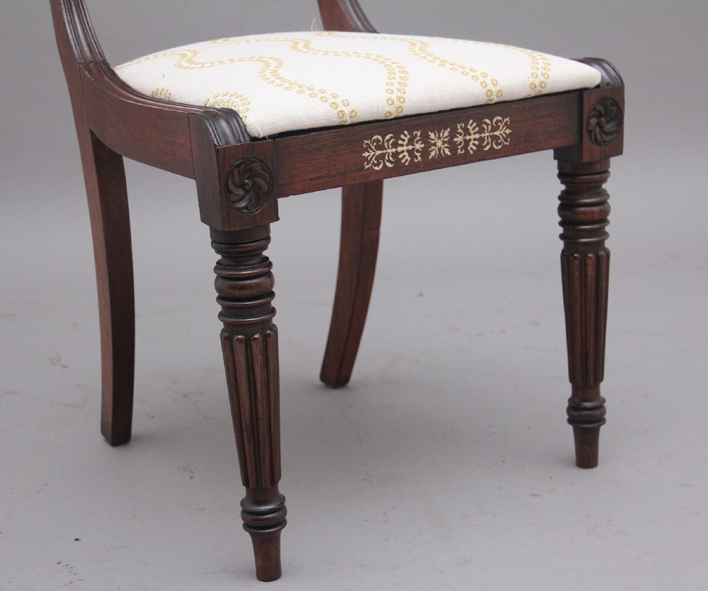 A set of five early 19th Century Anglo Indian rosewood side chairs View X