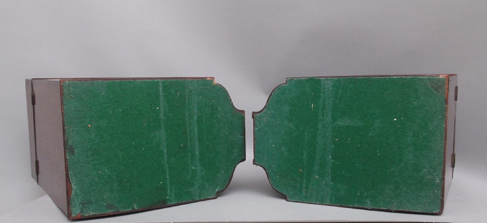 A pair of 18th Century antique mahogany knife boxes View XII