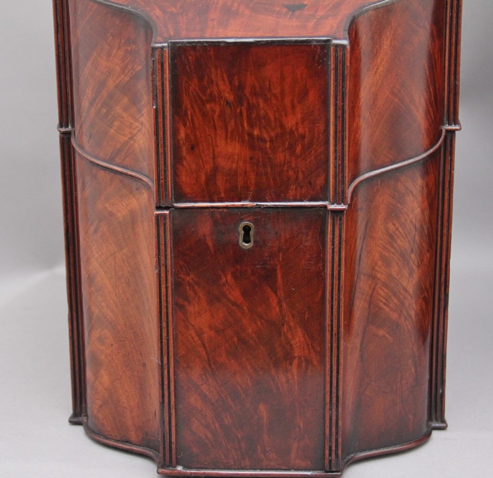 A pair of 18th Century antique mahogany knife boxes View XIV