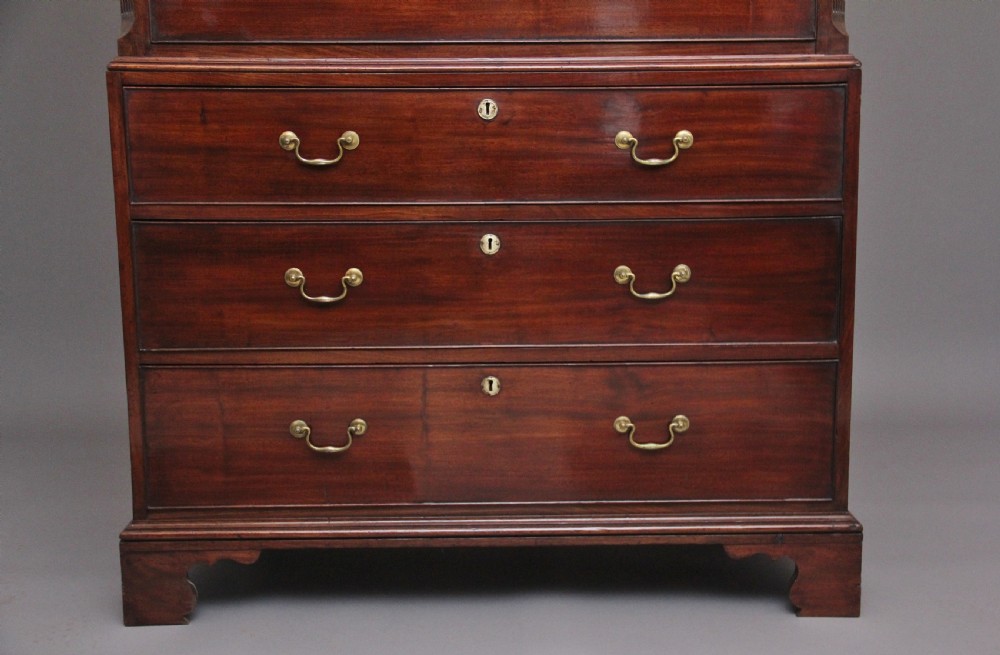 18th Century antique Georgian mahogany chest on chest View V