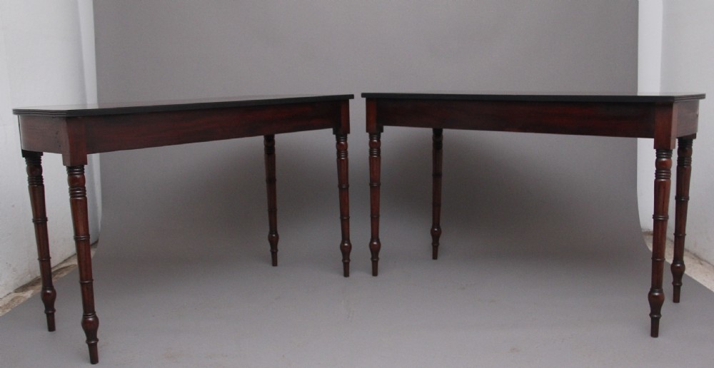 Pair of early 19th Century antique console tables View IV