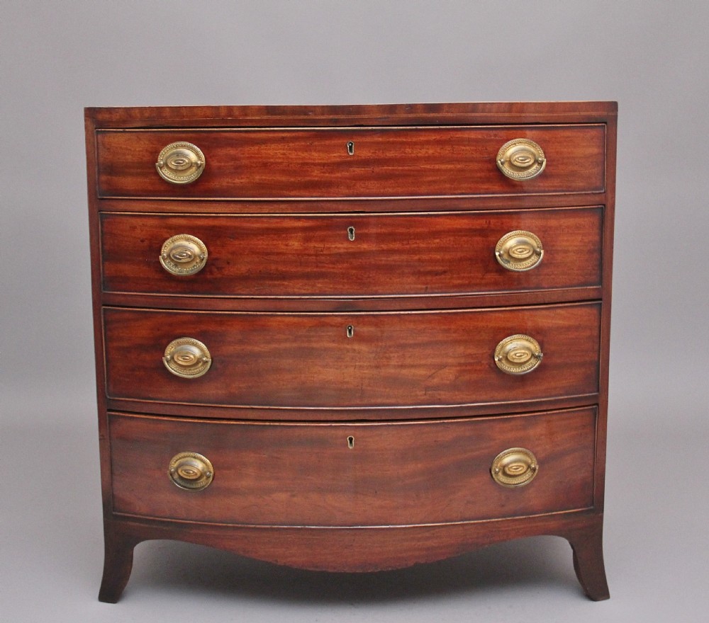 Early 19th Century mahogany bowfront chest View III