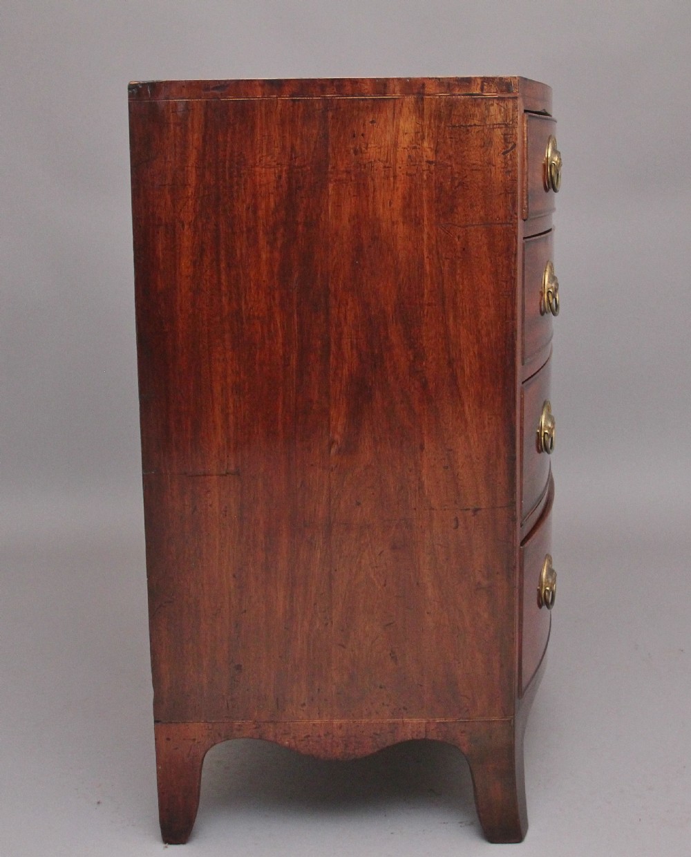 Early 19th Century mahogany bowfront chest View IV