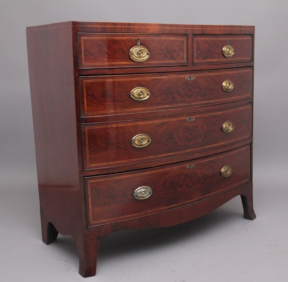Early 19th Century mahogany inlaid chest of drawers