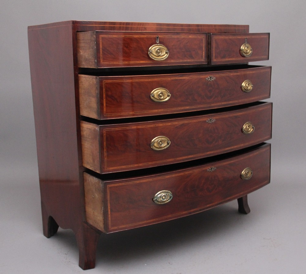 Early 19th Century mahogany inlaid chest of drawers View II