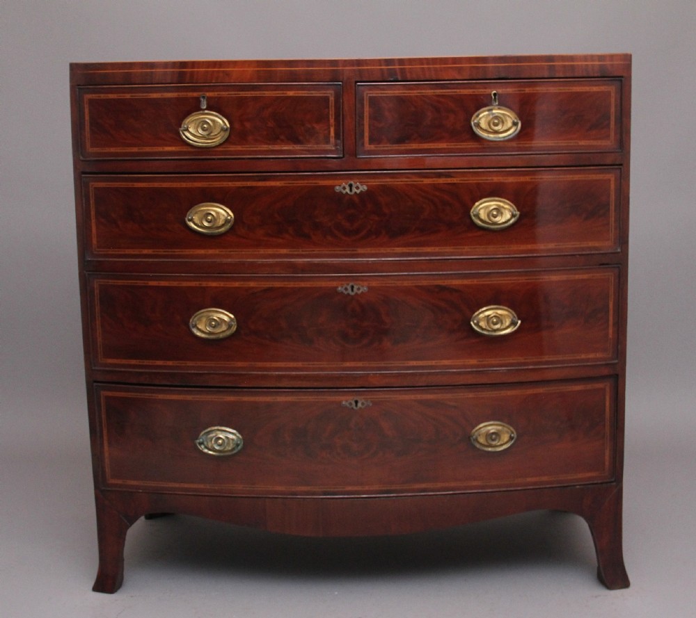 Early 19th Century mahogany inlaid chest of drawers View III