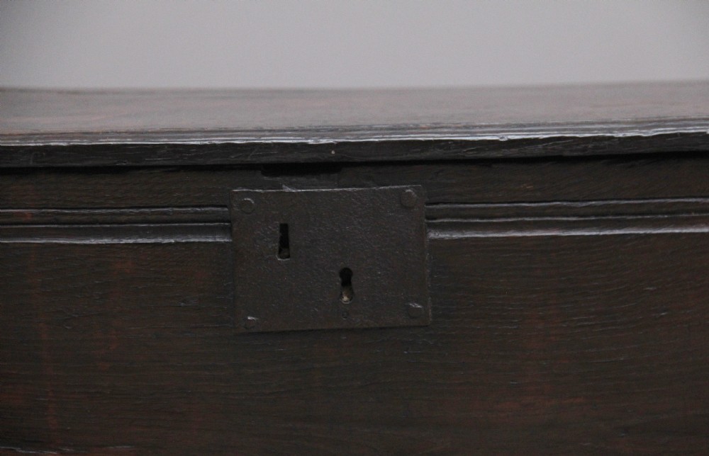 17th Century antique oak coffer View V