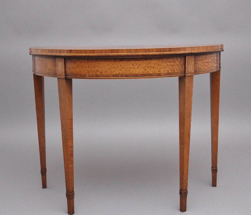 Early 20th Century satinwood card table