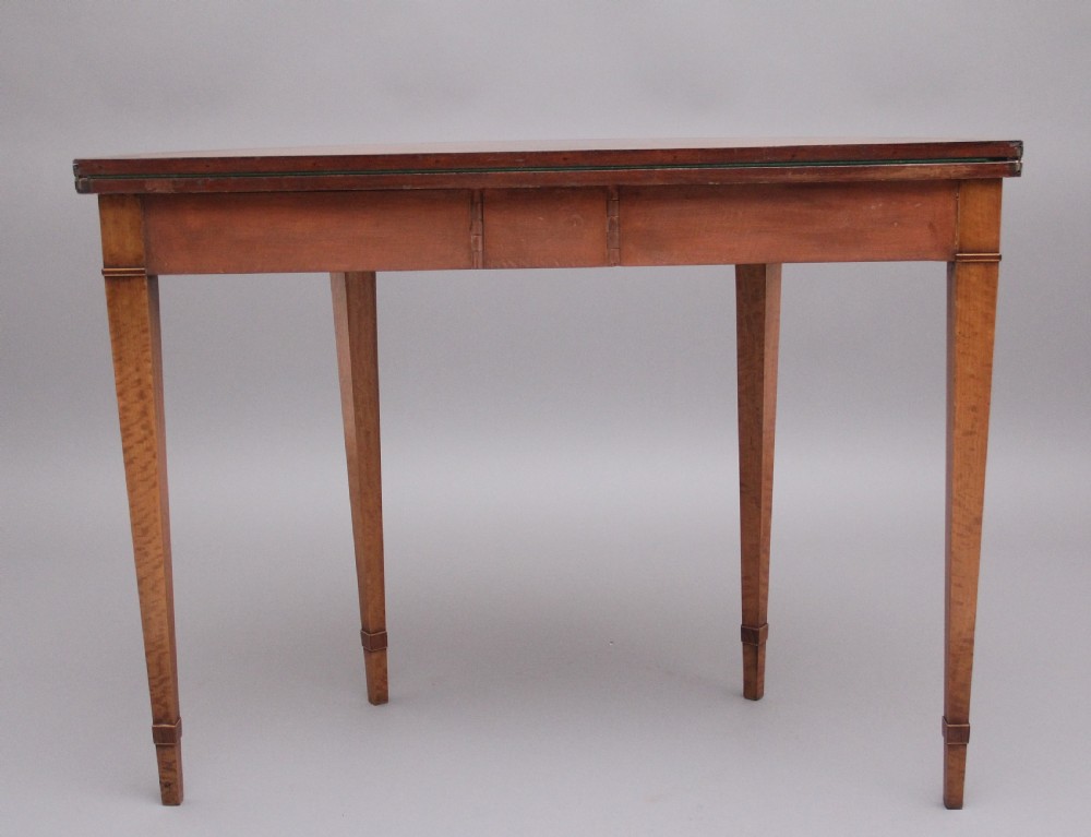 Early 20th Century satinwood card table View III