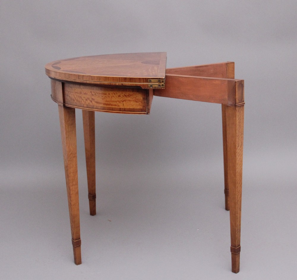 Early 20th Century satinwood card table View VII