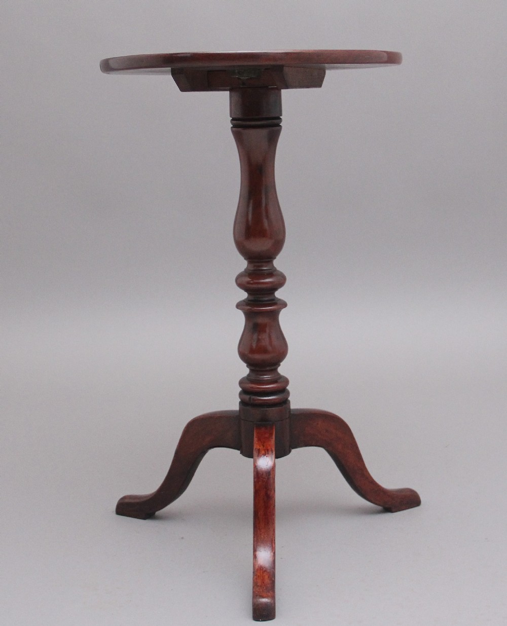 19th Century mahogany tilt top occasional table View IX