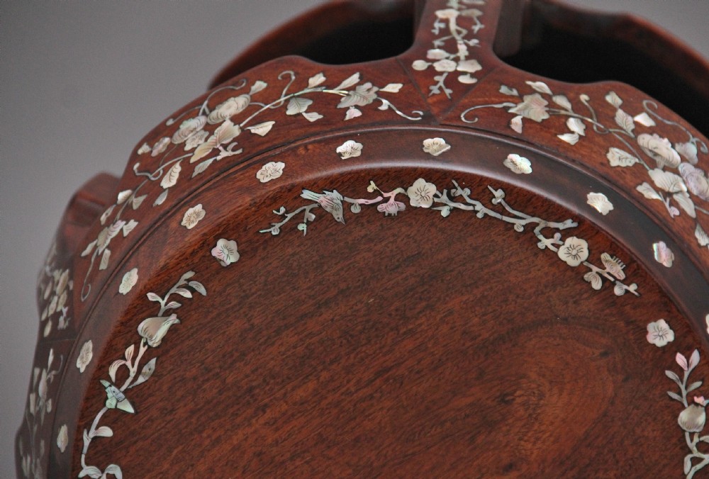 19th Century Chinese hardwood barrel table View III