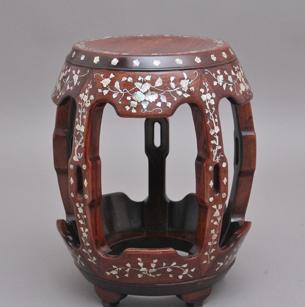 19th Century Chinese hardwood barrel table View V