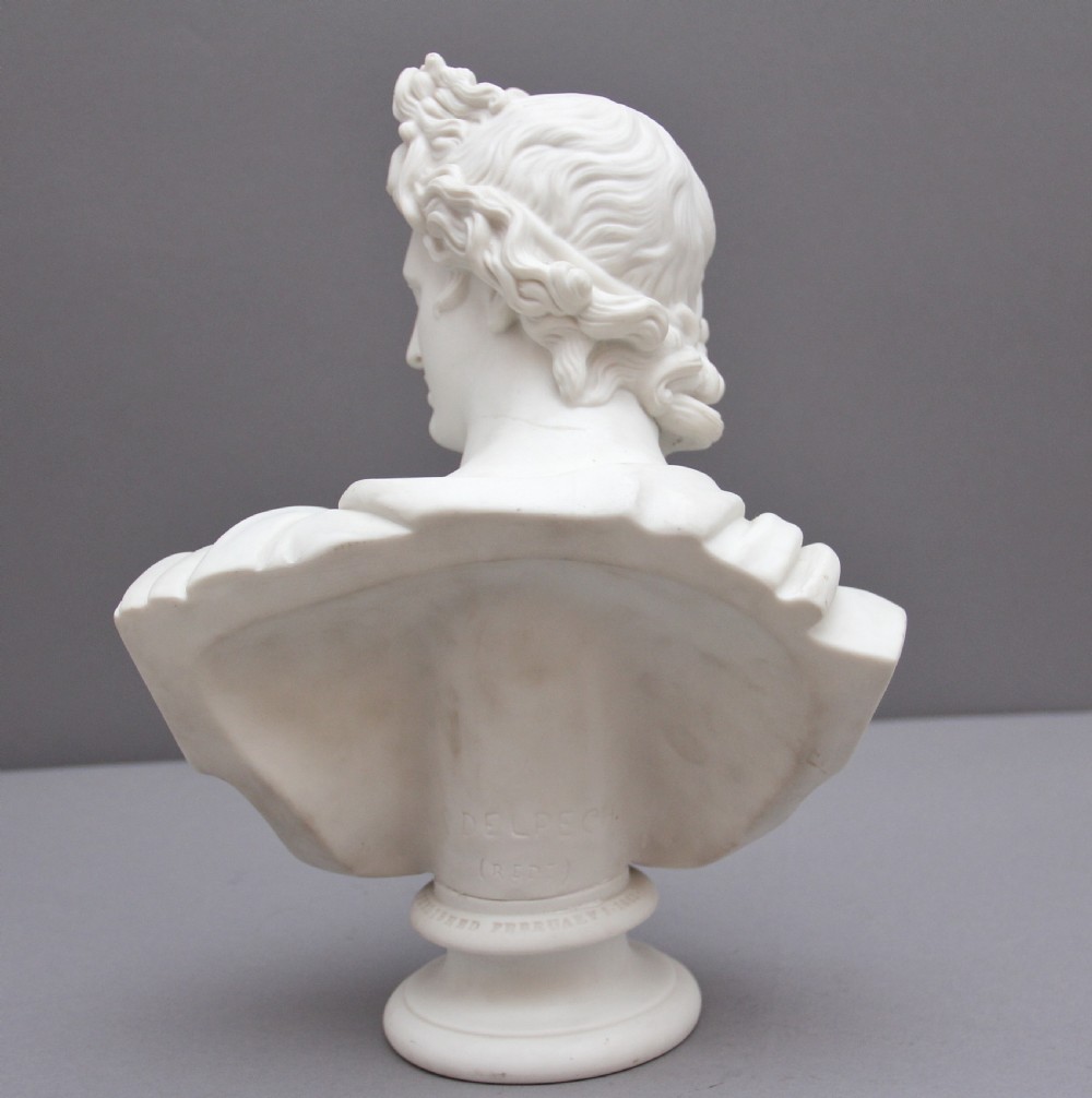 19th Century Art Union of London parian bust of Apollo View IV