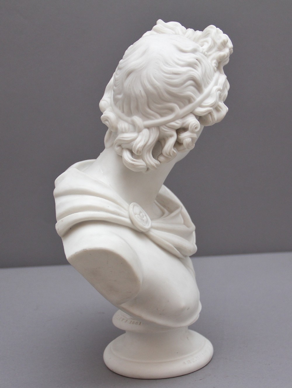19th Century Art Union of London parian bust of Apollo View V