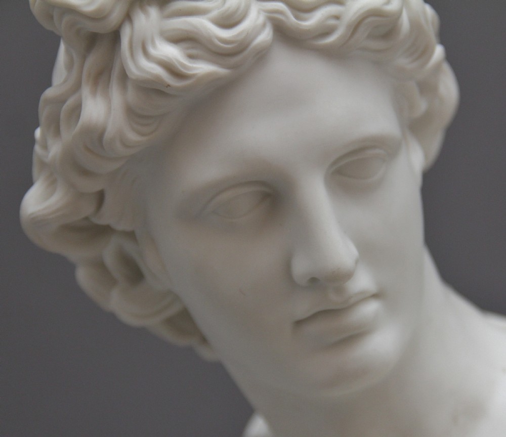19th Century Art Union of London parian bust of Apollo View VIII
