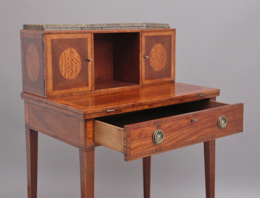 Early 20th Century mahogany & satinwood Boheur-Du-Jour View VI