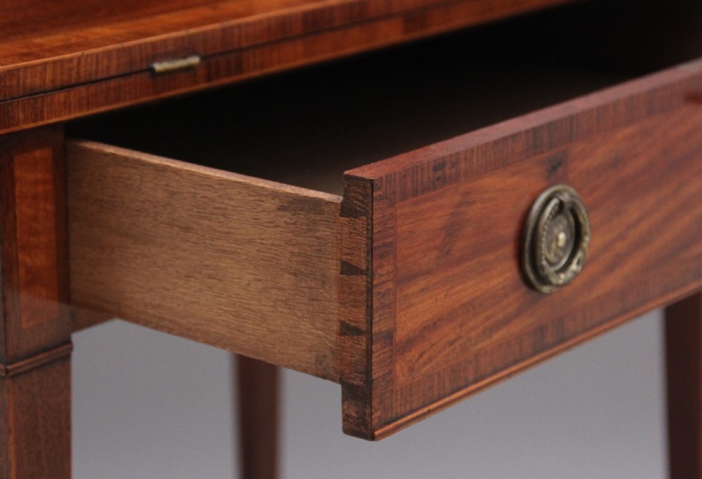 Early 20th Century mahogany & satinwood Boheur-Du-Jour View XV