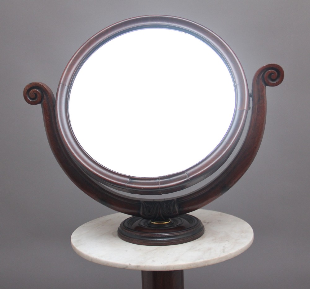 19th Century mahogany telescopic shaving mirror View IX