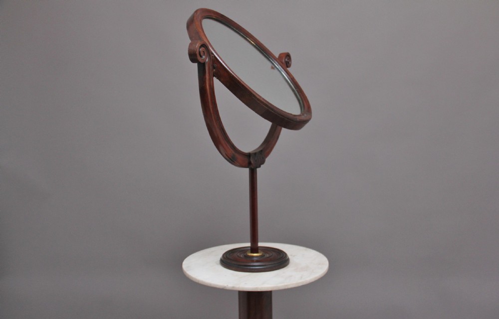 19th Century mahogany telescopic shaving mirror View XI