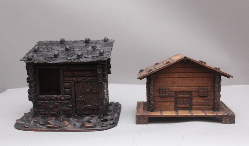 Two decorative 19th Century black forest cottages View V