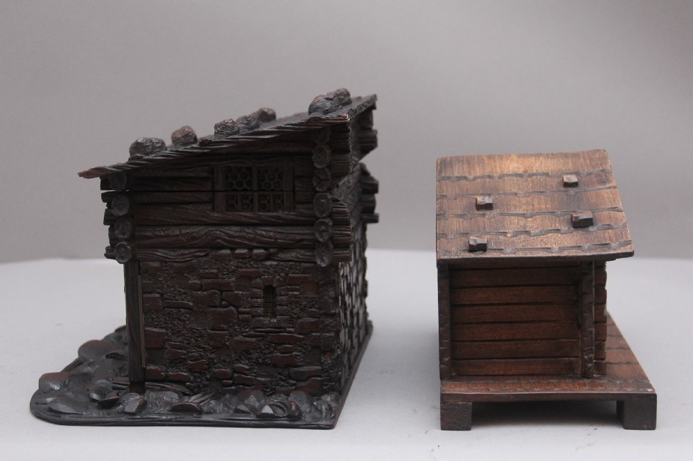 Two decorative 19th Century black forest cottages View VIII
