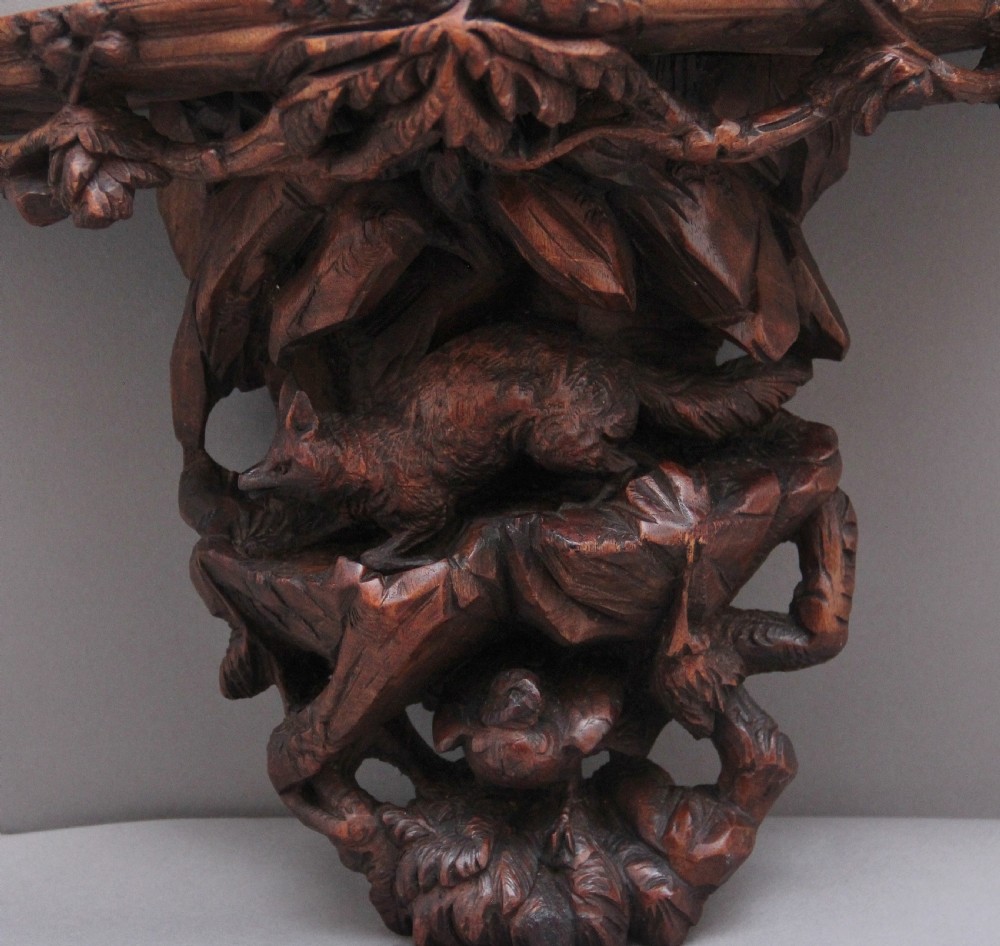 19th Century black forest carved wall bracket View IV