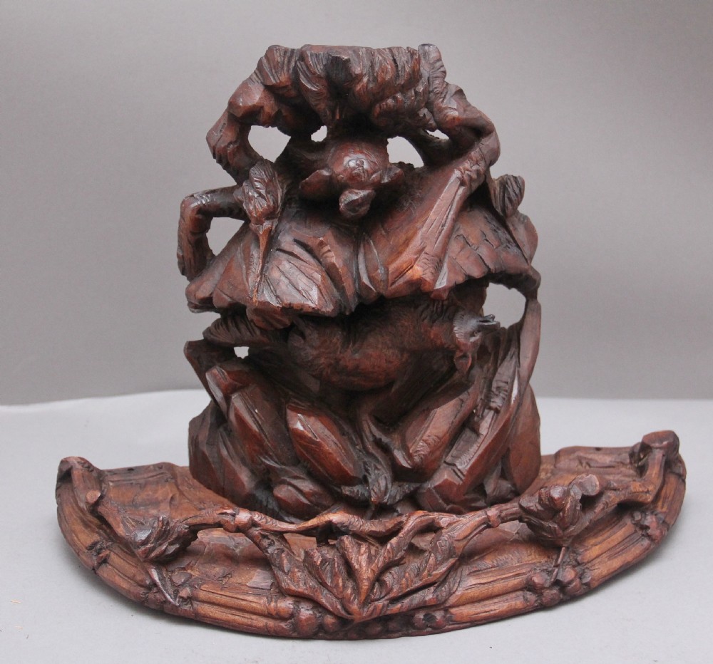 19th Century black forest carved wall bracket View VIII