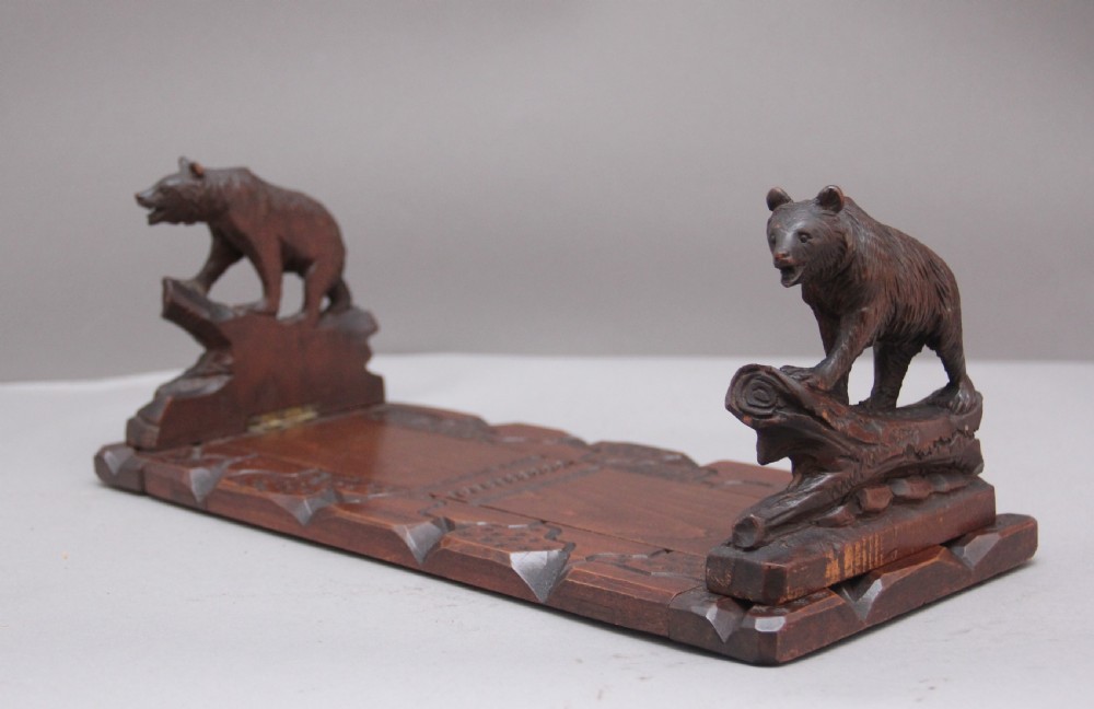 19th Century black forest extending book rack View V