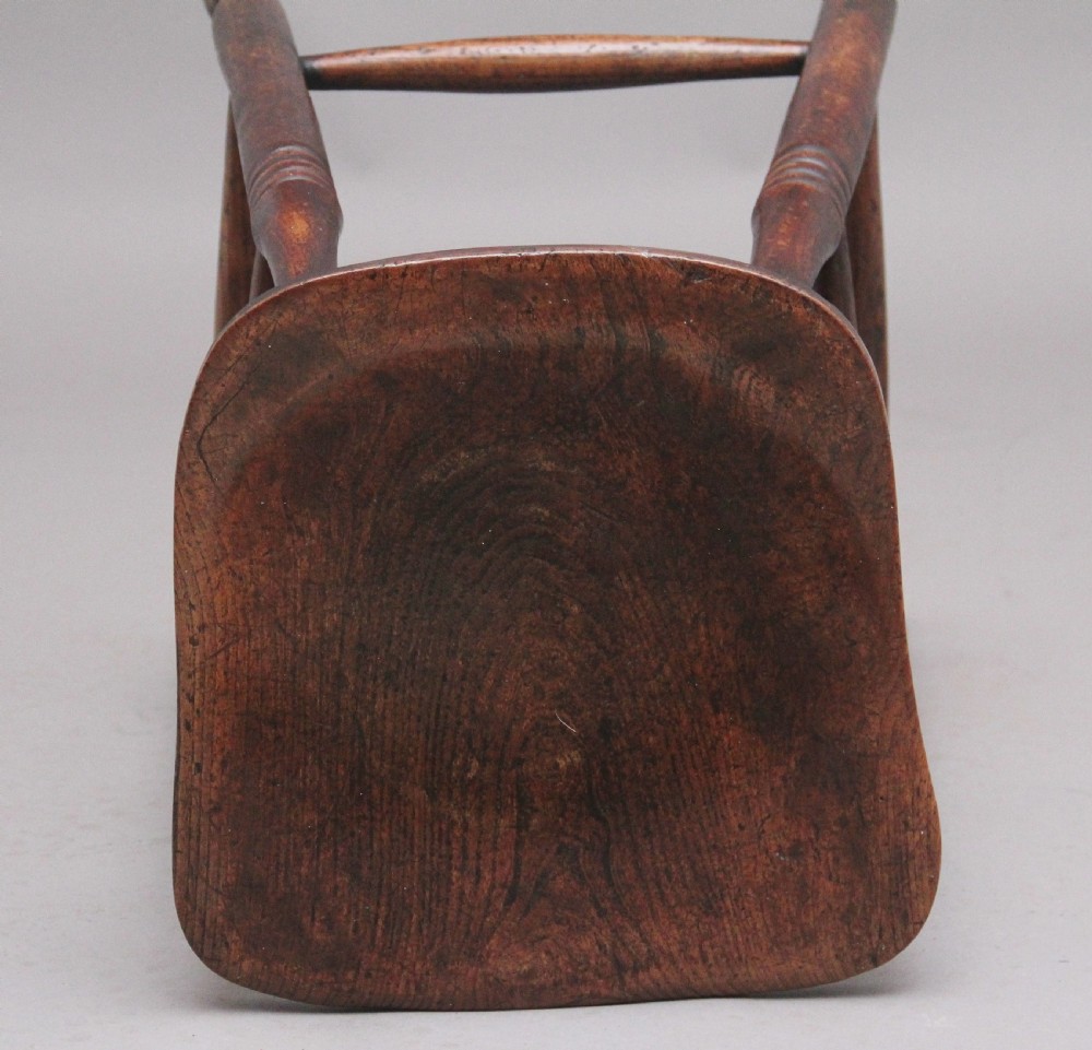 A tall mid 19th Century ash and elm stool View VII