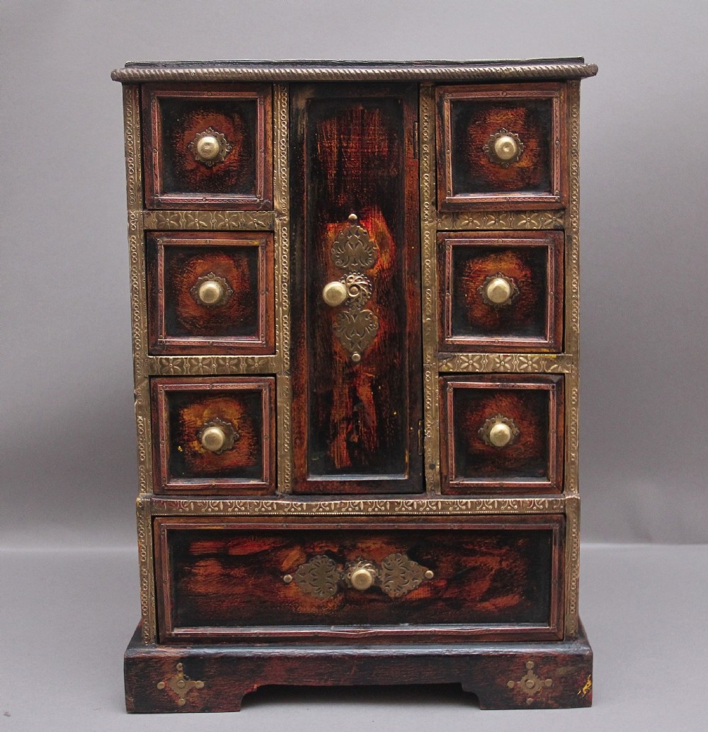 19th Century brass mounted table cabinet